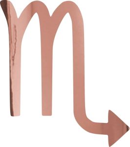 Scorpio Zodiac Signs (Rose Gold) (Set Of 2) Premium Waterproof Vinyl Decal Stickers For Laptop Phone Accessory Helmet Car Window Bumper Mug Tuber Cup Door Wall Decoration - Scorpio Sticker for men