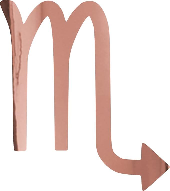 Scorpio Zodiac Signs (Rose Gold) (Set Of 2) Premium Waterproof Vinyl Decal Stickers For Laptop Phone Accessory Helmet Car Window Bumper Mug Tuber Cup Door Wall Decoration - Scorpio Sticker for men