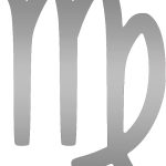 Virgo Zodiac Signs (Metallic Silver) (Set Of 2) Premium Waterproof Vinyl Decal Stickers For Gv4806 - Virgo Car Floor Mat for men