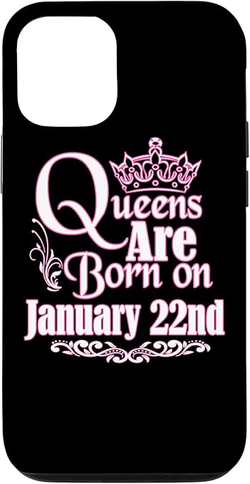 iPhone 12/12 Pro Queens Are Born On January 22nd Capricorn Aquarius Birthday Case - Aquarius Phone Case for men