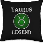 Taurus Star Sign Pillows Taurus Legend Zodiac Astrology Gift Throw Pillow - Taurus Pillow for men