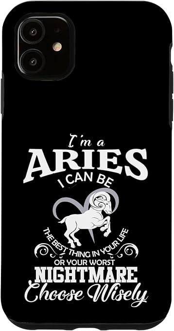 I Can Be! Aries Zodiac Sign Funny Women Men Birthday Design Case for iPhone 11 - Aries Phone Case for men