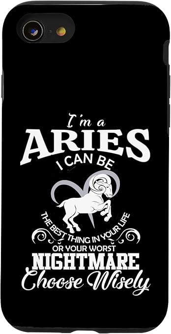 I Can Be! Aries Zodiac Sign Funny Women Men Birthday Design Case for iPhone SE (2020) / 7 / 8 - Aries Phone Case for men