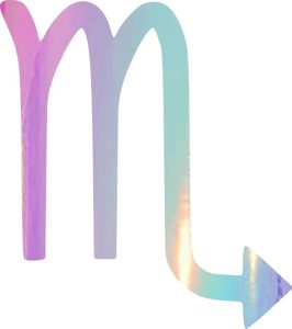 THE BANGLES Scorpio Zodiac Signs (Holographic Opal Purple) (Set of 2) Premium Waterproof Vinyl Decal Stickers for Laptop Phone Accessory Helmet Car Window Bumper Mug Tuber Cup Door Wall Decoration - Scorpio Sticker for men