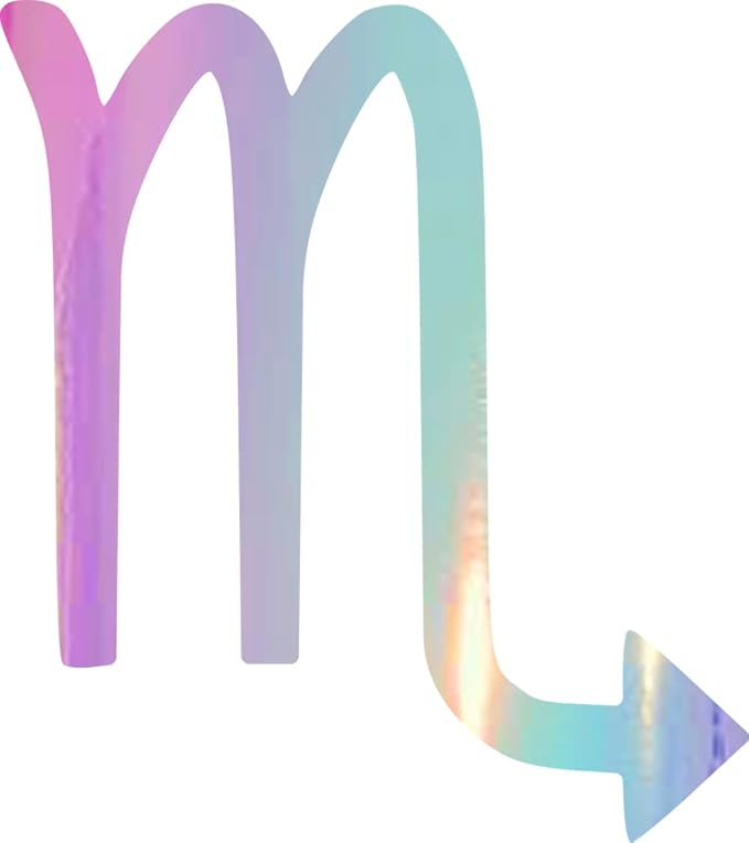 THE BANGLES Scorpio Zodiac Signs (Holographic Opal Purple) (Set of 2) Premium Waterproof Vinyl Decal Stickers for Laptop Phone Accessory Helmet Car Window Bumper Mug Tuber Cup Door Wall Decoration - Scorpio Sticker for men