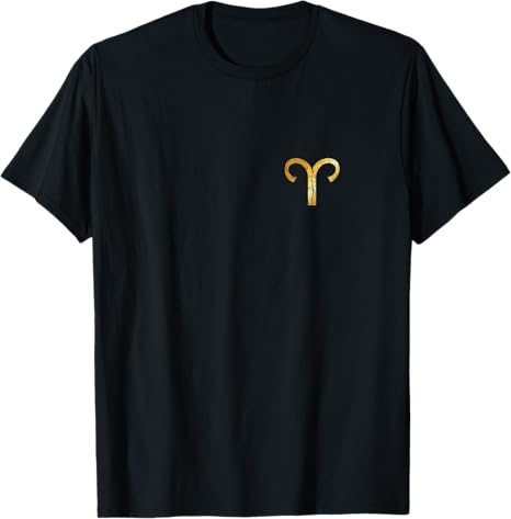 Zodiac Sign Aries (Vintage Yellow) Aries T-Shirt - Aries T-Shirt for men