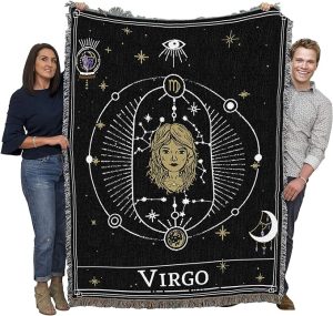 Pure Country Weavers Zodiac - Virgo Tarot Card Blanket - Gift Cotton Tapestry Throw - Made in The USA - 72" x 54" - Virgo Blanket for men