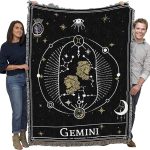 Pure Country Weavers Zodiac - Gemini Tarot Card Blanket - Gift Cotton Tapestry Throw - Made in The USA - 72" x 54" - Gemini Blanket for men