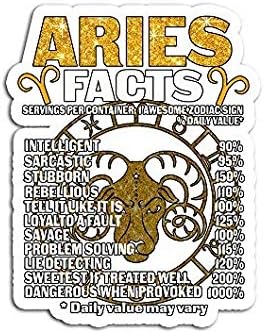 Aries Facts Zodiac Sign - Decorative Sticker Graphic - Aries Sticker for men