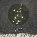 Govivo Virgo - Wall Decor Art Print with a skyscape background - 8x10 unframed artwork printed on photograph paper - Virgo Poster for men