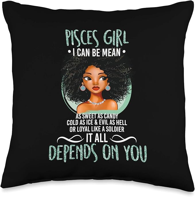 Birthday Gift Pisces Girl Zodiac for Women Throw Pillow - Pisces Pillow for men