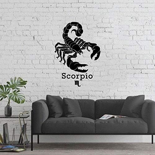 Scorpio Scorpion Silhouette Water Sign Symbol Horoscope Astrological Chart Zodiac Sign Vinyl WallArt Sticker Wall Decal For Home Room Wall Office Living Room Wall Decoration Decal Size(20x18 inch) - Scorpio Sticker for men