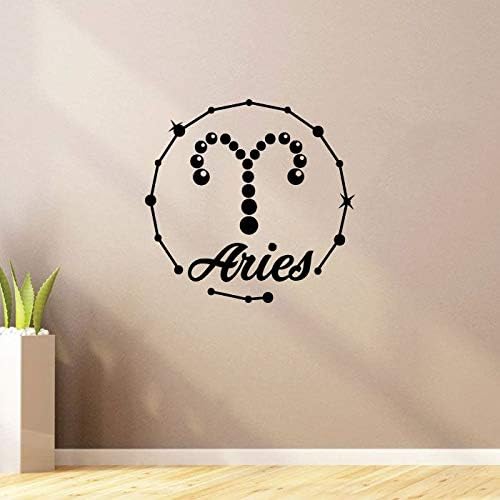 Aries Ram Symbol Fire Sign Aries Zodiac Sign Astrological Chart Symbol Constellation Vinyl Wall Art Wall Sticker Wall Decal Home Room Wall Office Living Room Wall Decoration Decal Size (10x10 inch) - Aries Sticker for men