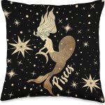 PISCES Zodiac Star Sign Celestial Occult Witchy Gift Throw Pillow - Pisces Pillow for men
