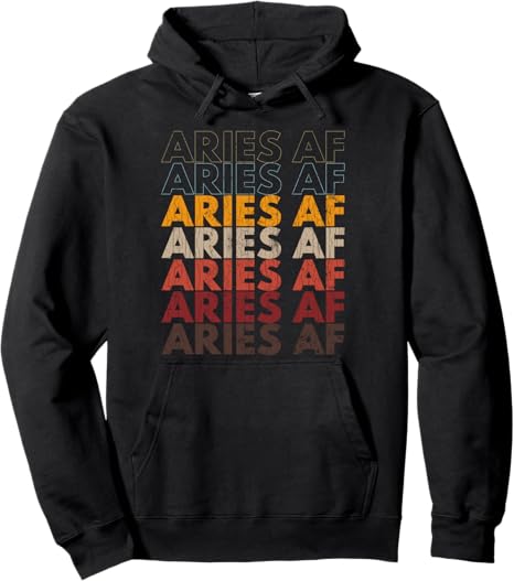 Aries AF Apparel For Men And Women Funny Zodiac Sign Gift Pullover Hoodie - Aries Hoodie for men