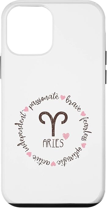 iPhone 12 mini Aries Description Apparel Men Women Funny Zodiac Sign Gift Case - Aries Phone Case for men