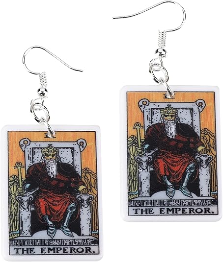 Tarot Jewelry for Women - Tarot Earrings - Zodiac Accessories - Zodiac Rider Waite Jewelry - Aries Earrings for men