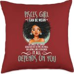 Pisces Girl Zodiac Sign for Women Throw Pillow - Pisces Pillow for men