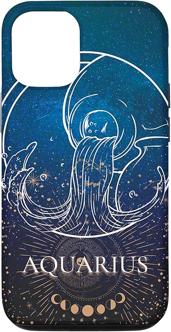 iPhone 12/12 Pro Aquarius Zodiac Sign Astrology Lover Birthday Gifts SHSN Case - Aquarius Phone Case for men