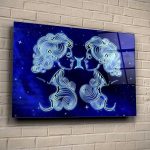 Genericc Gemini Personification Art Zodiac Sign Astrology Glass Wall Art Home Bedroom Décor Horoscope Gift - Gemini Canvas for men