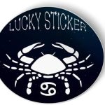 Cancer Lucky Sticker Zodiac Vinyl Car Bumper Window Sticker 3" x 3" - Cancer Car Accessories for men
