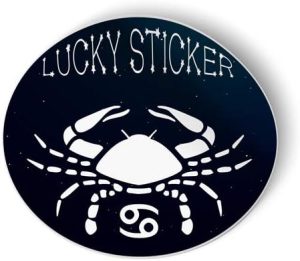Cancer Lucky Sticker Zodiac Vinyl Car Bumper Window Sticker 3" x 3" - Cancer Car Accessories for men