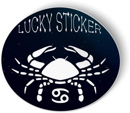Cancer Lucky Sticker Zodiac Vinyl Car Bumper Window Sticker 3" x 3" - Cancer Car Accessories for men