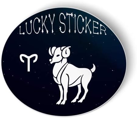 Aries Lucky Sticker Zodiac Vinyl Car Bumper Window Sticker 11" x 10" - Aries Sticker for men