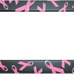 HOSNYE Pink Ribbon License Plate Frame Breast Cancer Awareness Metal License Plate Cover Front Plates Frames Car Tag Frame for Women Men US Vehicles Standard - Cancer Car Accessories for men
