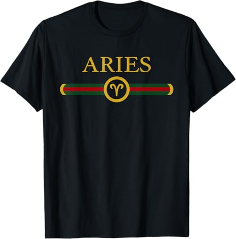 Aries zodiac March april birthday Graphic art Aries sign T-Shirt - Aries for men
