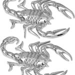 Wanheyao 2 Pack Scorpion Sticker Car Decals 3D Funny Cool Metal Home Decorative Car Body Decor Badge - Silver - Scorpio Sticker for men