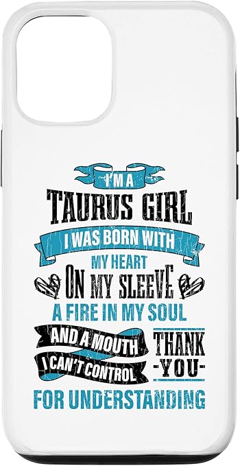 iPhone 12/12 Pro Zodiac Sign Funny I’m A Taurus Girl Graphic Case - Taurus Phone Case for men