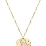 WEARON Zodiac Necklace for Women Gold Coin Disc Constellation Horoscope Sign Astrology Engraved 14k Gold Plated Dainty Chain Personalized Birthday Jewelry - Scorpio Accessories for men