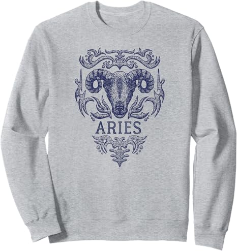 Retro Aries Zodiac Shirt Retro Vintage Birthday Aries Sign Sweatshirt - Aries Sweatshirt for men