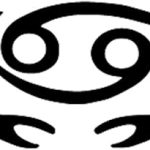 Cancer Symbol Zodiac Horoscope Sign Decal Vinyl Sticker Black Cars Trucks Laptops Walls Glass Metal - 5.5 inches - Cancer Car Accessories for men