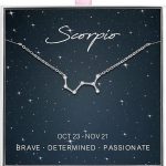 ALoveSoul 925 Sterling Silver Constellation Horoscope Zodiac Necklace, Birthday Gifts for Women - Scorpio Accessories for men