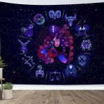 HVEST Sagittarius Tapestry Wall Hanging for Teen Bedroom 12 Constellations Hippie Art Tapestries Zodiac Blanket Birthday Gifts Party Decorations for Home Living Room Dorm,60x40 Inches - Sagittarius Home Decor for men
