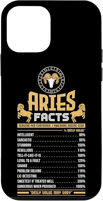 Aries Zodiac Facts Traits Horoscope Sign Gift Case for iPhone 12 mini - Aries Phone Case for men