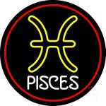 White Pisces LED Neon Sign 18 X 18 - inches Black Square Cut Acrylic Backing, with Dimmer - Bright and Premium built indoor LED Neon Sign for Storefront. - Pisces Canvas for men