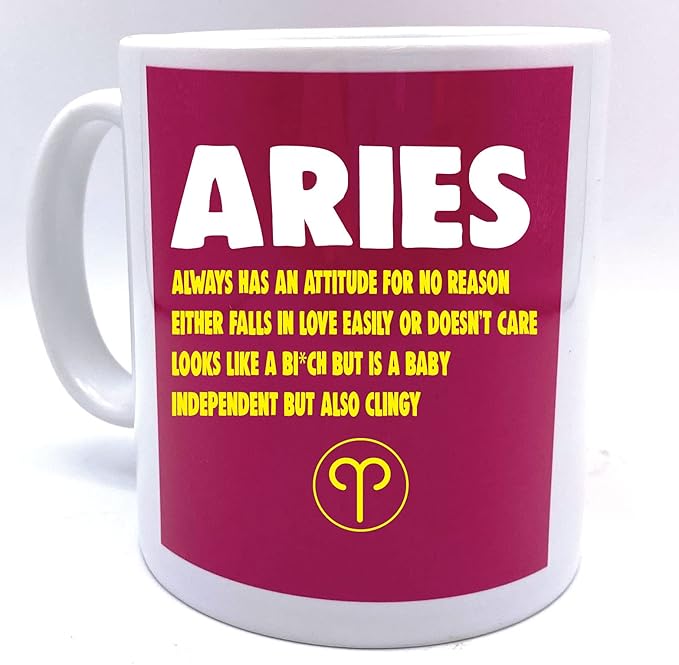 Aries Star Sign Astrology Zodiac Birthday Mug CMUG - Aries - Aries Mug for men