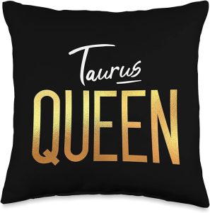 Taurus Queen / Taurus Women Birthday Month & Astrology Sign Throw Pillow - Taurus Pillow for men