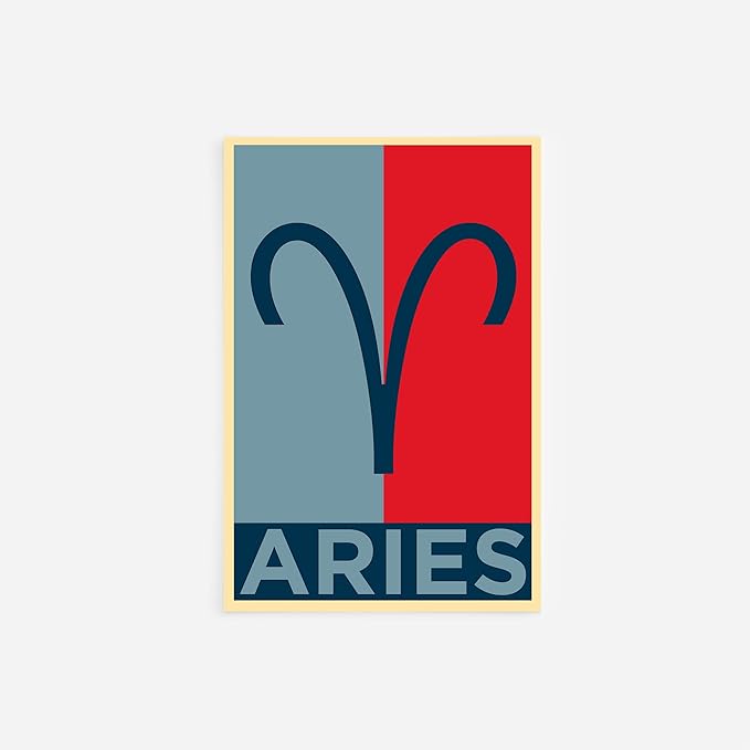 Aries Star Sign Poster Photo Art Print - Original 'Hope' Design - Airies // Size: 21 x 14 Inches - Aries Poster for men