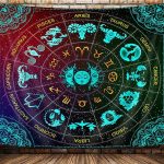 VeiVian Zodiac Astrology Wall Hanging, Sun and Moon Constellation Blacklight Art, Trippy Mandala Boho Witchy Wall Tapestry for Bedroom, Living Room, Dorm, (60x40) - Pisces for men
