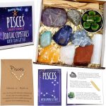 DANCING BEAR Pisces Zodiac Healing Crystals Gift Set, (14 Pc) Made in The USA - Pisces for men