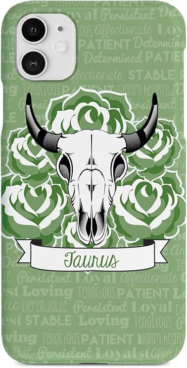 Inspired Cases - Compatible with iPhone 12 Case - 3D Textured Protective Phone Case for Apple iPhone 12 - Zodiac Sign - Taurus - Taurus Phone Case for men