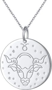 Ladytree Cute Animal Necklace 925 Sterling Silver Birthday Christmas Jewelry Gifts for Women Men - Taurus Products for men