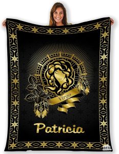 Blanket for Virgo, Customized Zodiac Blanket, with Custom Names, Horoscope Design, for Friends and Family, Birthday, Christmas, House Warming Gift, Super Soft and Warm Blanket - Virgo Blanket for men