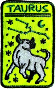 Signs of The Zodiac Taurus Iron On Patch, Embroidered Sew On Patches Badge Emblem for DIY Backpack Jeans Bag T-Shirt Clothes - Taurus for men