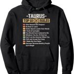 Zodiac Sign Funny Top 10 Rules Of Taurus Graphic Pullover Hoodie - Taurus for men