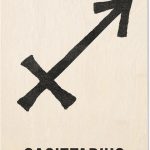 Lantern Press 6x9 Inch Wood Sign, Ready to Hang Wall Decor, Sagittarius, Astrology Zodiac Symbol, Ink Drawing - Sagittarius Home Decor for men